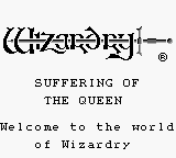Wizardry Gaiden I - Suffering of the Queen Title Screen
